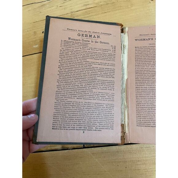 Elementary Grammar Of The German Language - James Workman 1873 ex-library - Picture 4 of 9